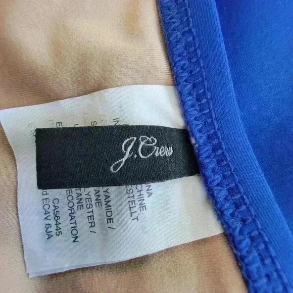 J Crew Halter Wrap Swim Dress Modest Royal Blue Womens Size 4 - Picture 8 of 10